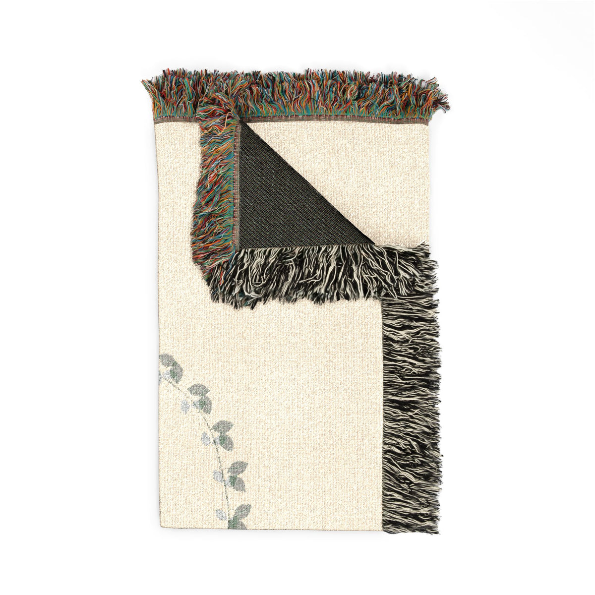 Peace Be Still Woven Blanket | Floral Wreath Throw