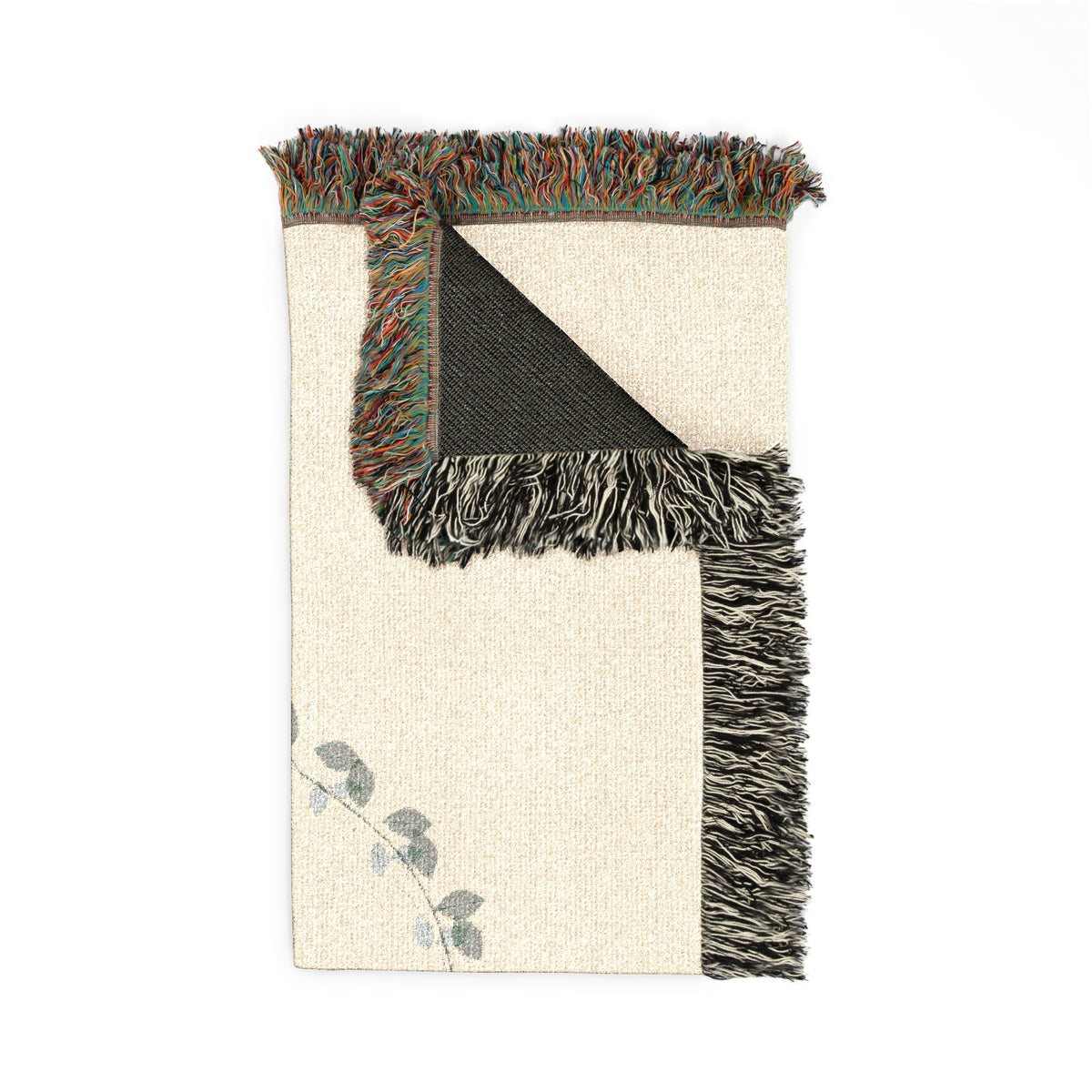 Peace Be Still Woven Blanket | Floral Wreath Throw