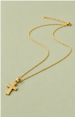 18K Gold-Plated Cross Necklace