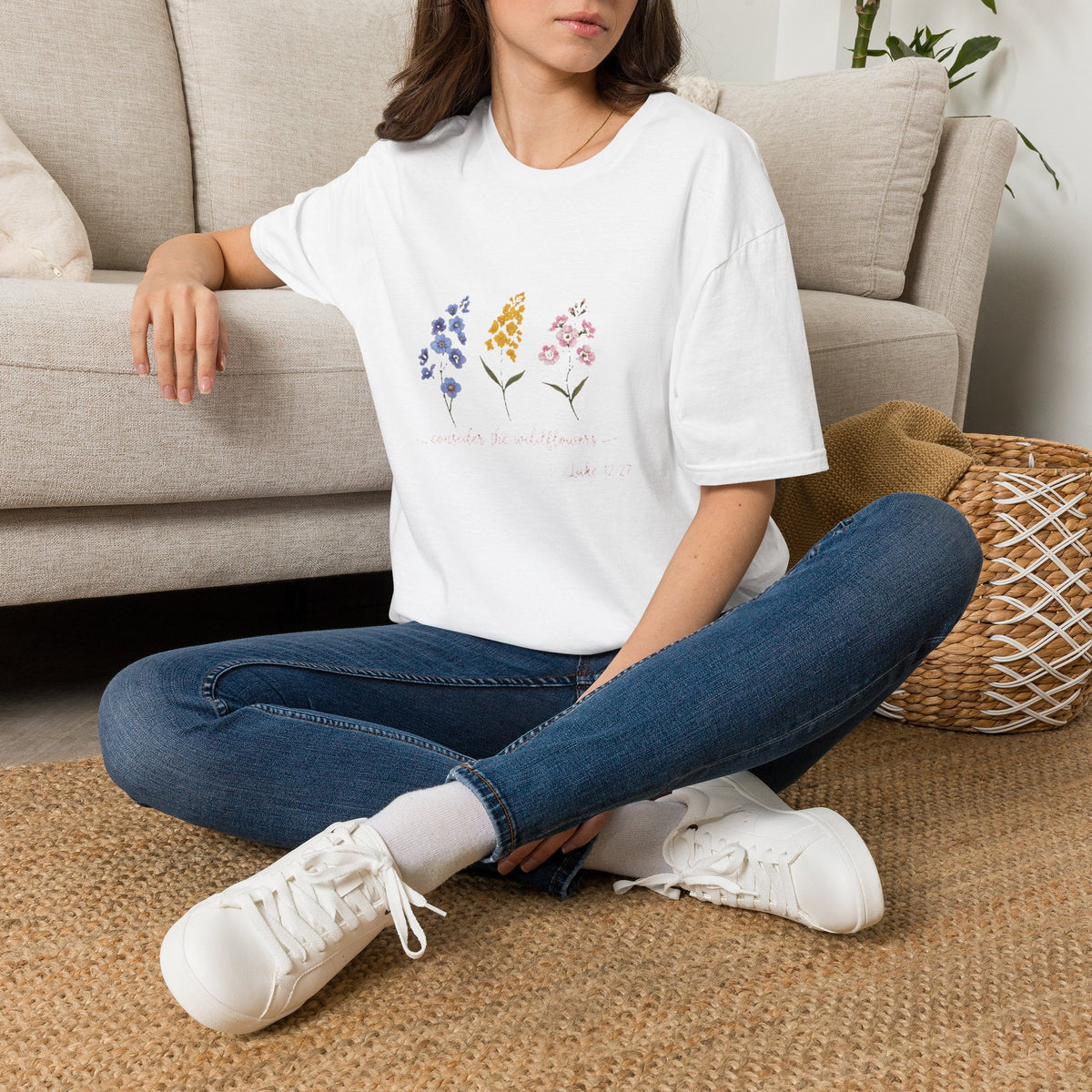 Watercolor Wildflower Trio T-Shirt | Floral Botanical Tee