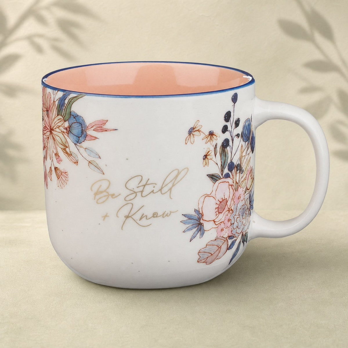 Pink Floral Be Still Mug