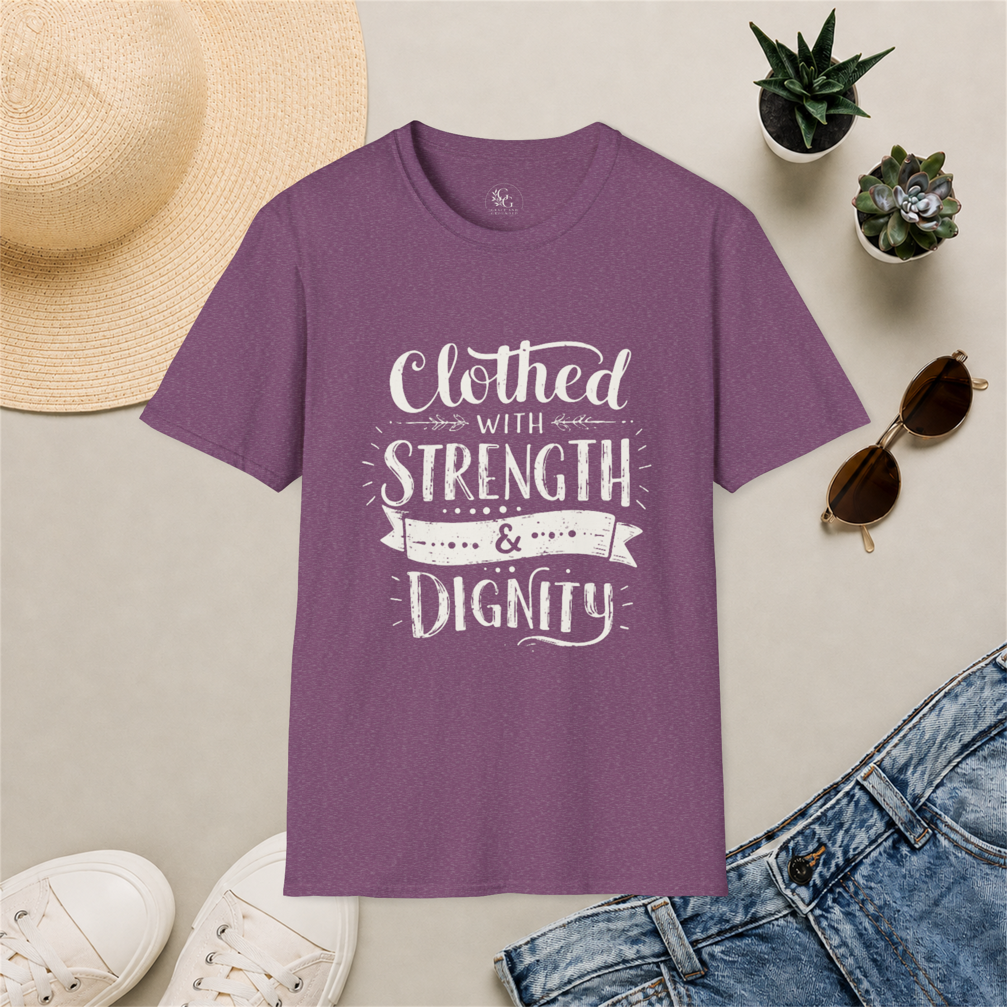 Clothed With Strength and Dignity faith T-shirt